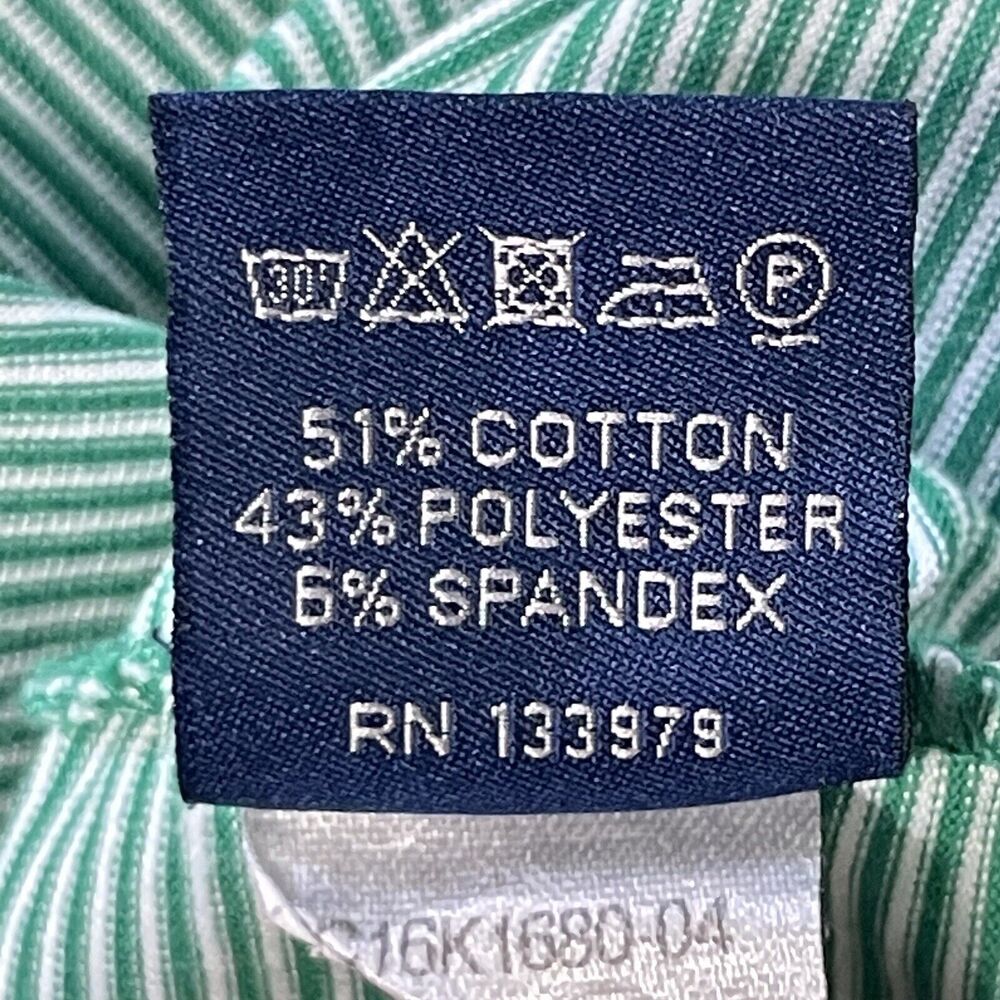 Clubhouse Collection Augusta National Polo Shirt Italy Made Striped Green XL Men - Picture 6 of 9